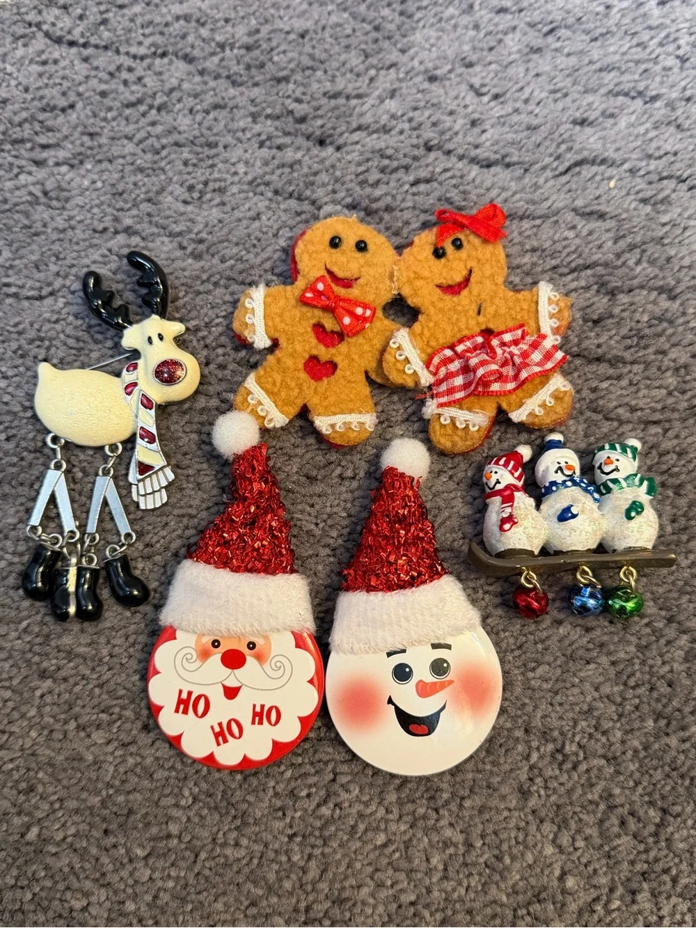 Set of Christmas Pins/ Brooches.
